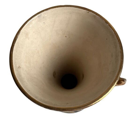 H. Bequet Quaregnon Tall Vase With Antelopes Old World Antique Vintage Belgium - Picture 3 of 4